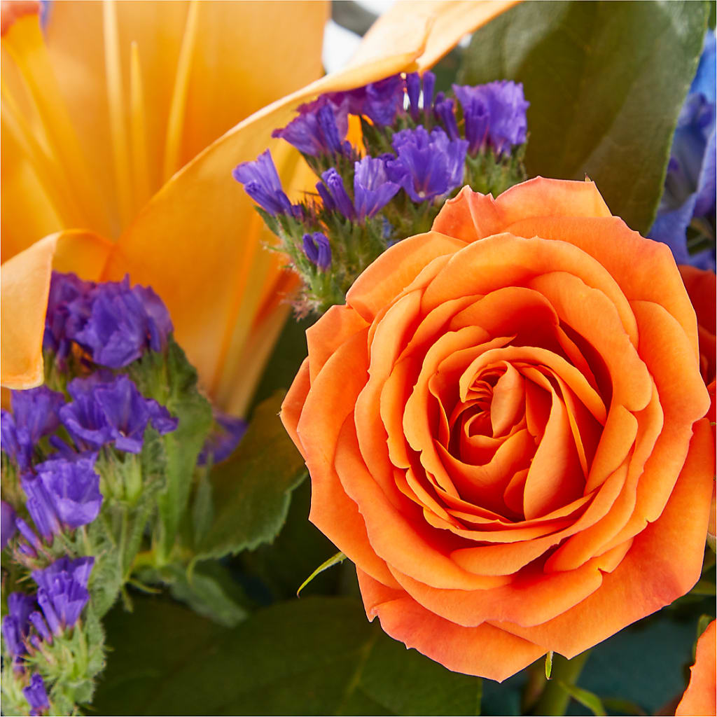 Radiant Citrus Box Bouquet – MONA'S BOUQUETS, Bacliff TX