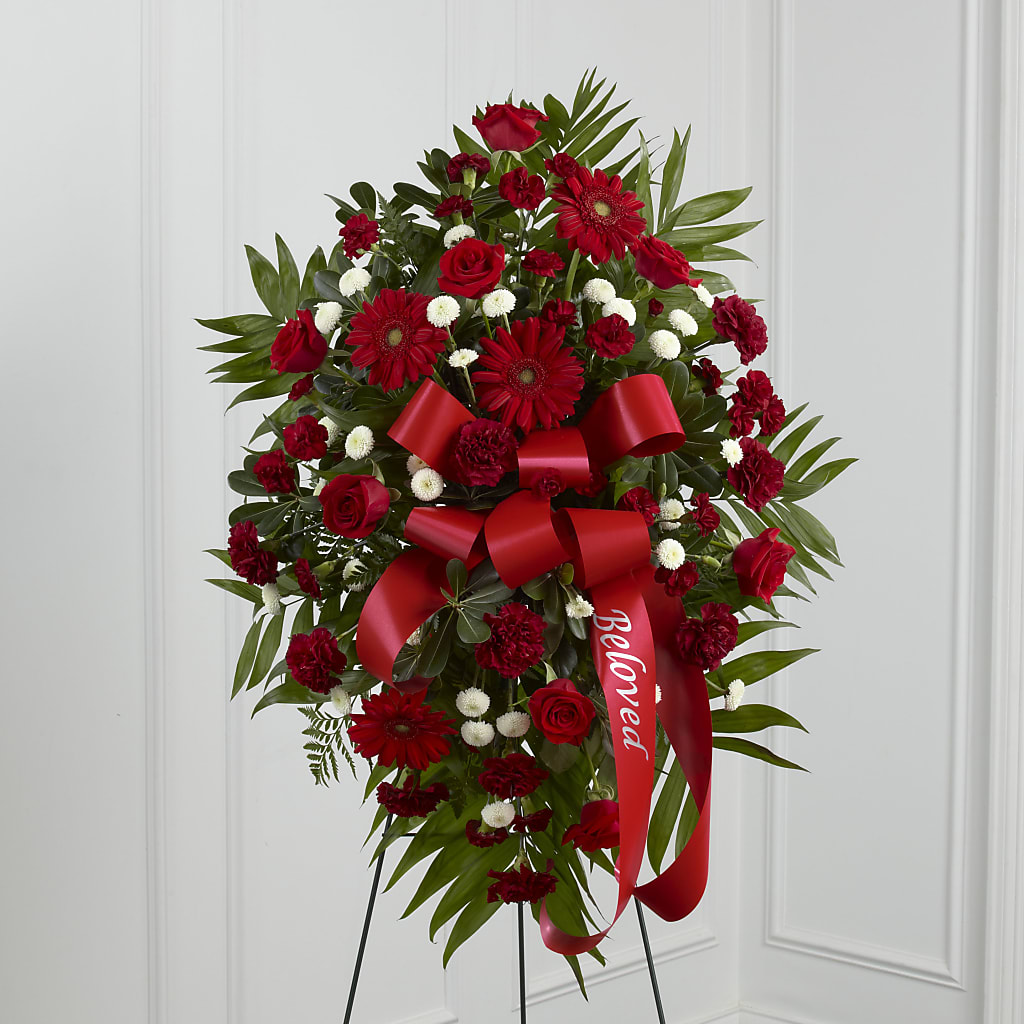 Treasured Memories Standing Spray – MONA'S BOUQUETS, Bacliff TX