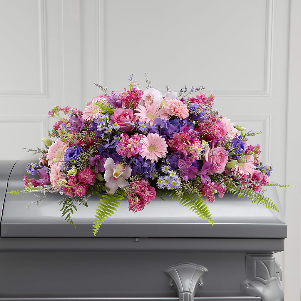 Glorious Garden Casket Spray – MONA'S BOUQUETS, Bacliff TX