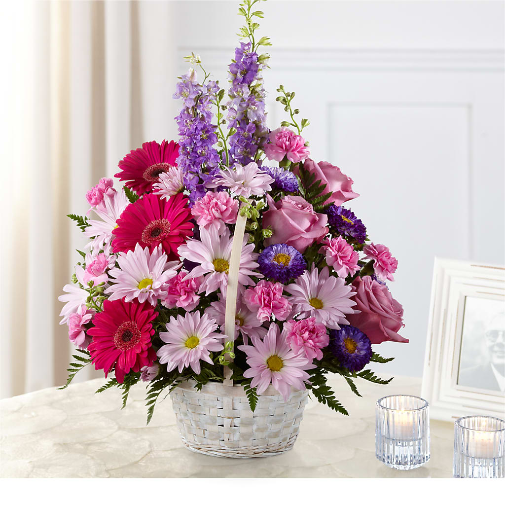 Pastel Peace Basket – MONA'S BOUQUETS, Bacliff TX