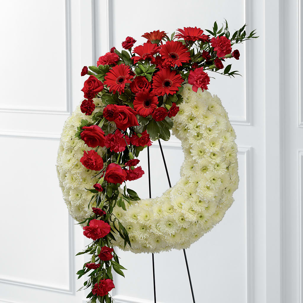 Graceful Tribute Wreath – MONA'S BOUQUETS, Bacliff TX