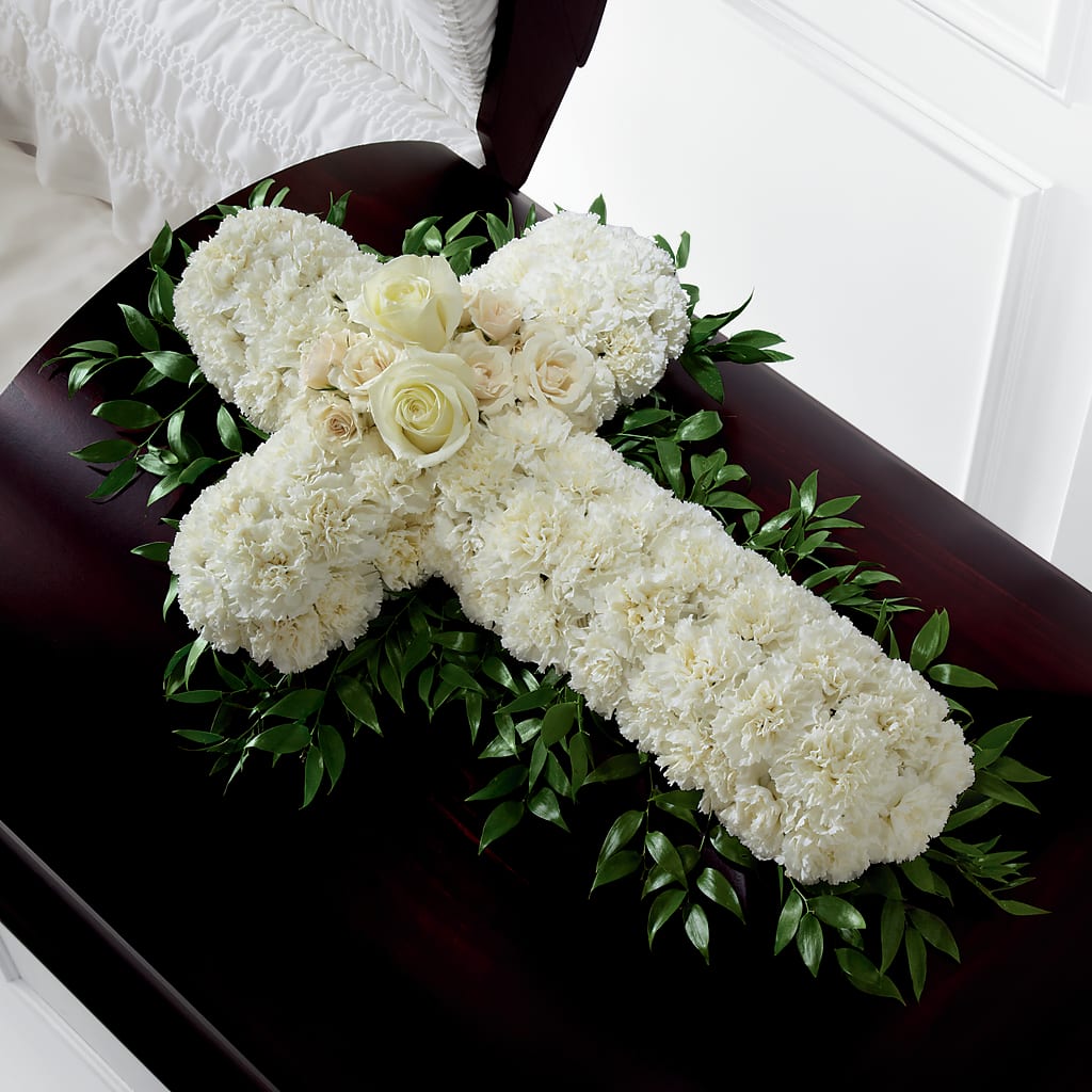 Peaceful Memories Casket Spray (Standard) – MONA'S BOUQUETS, Bacliff TX