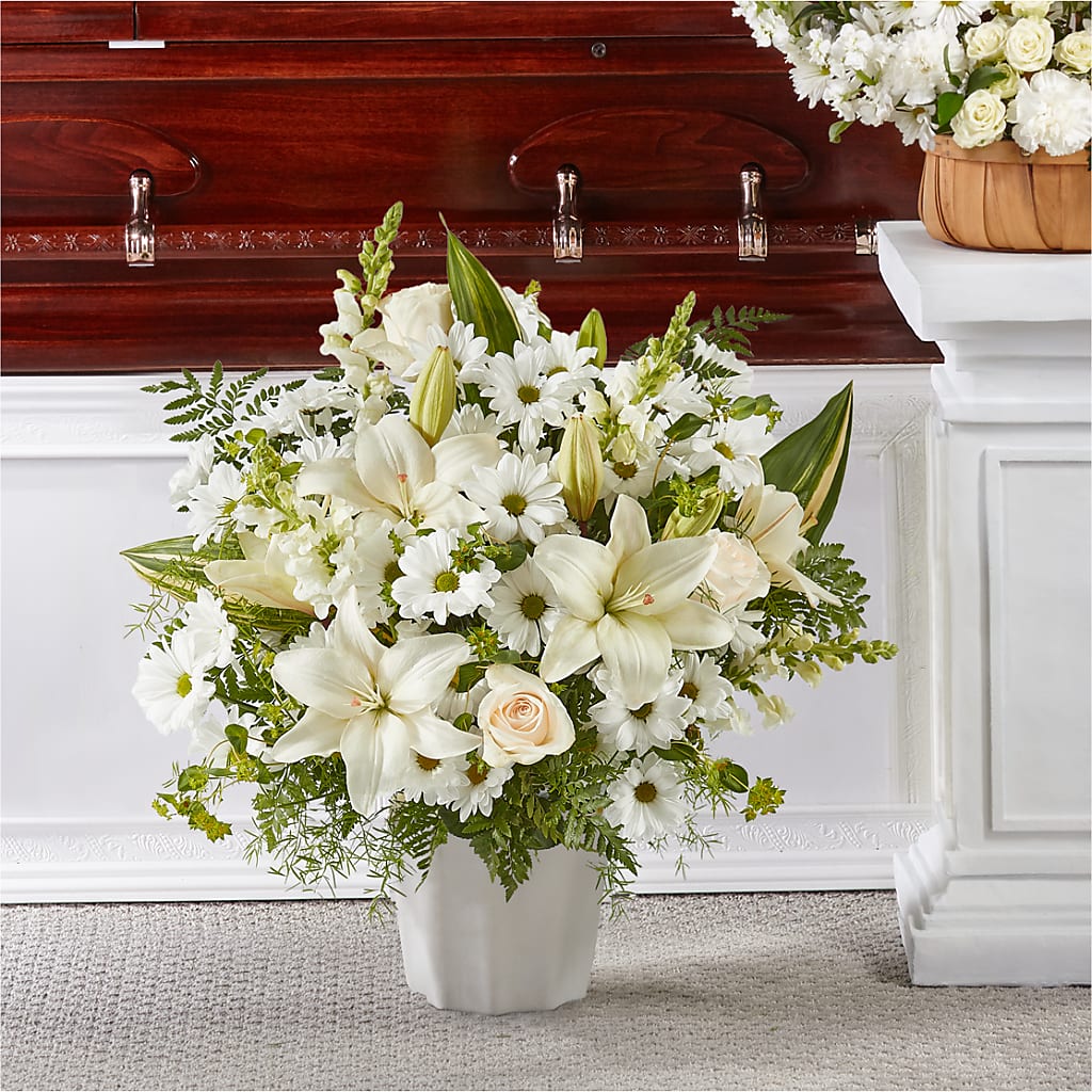 Thoughts of Tranquility Floor Basket – MONA'S BOUQUETS, Bacliff TX
