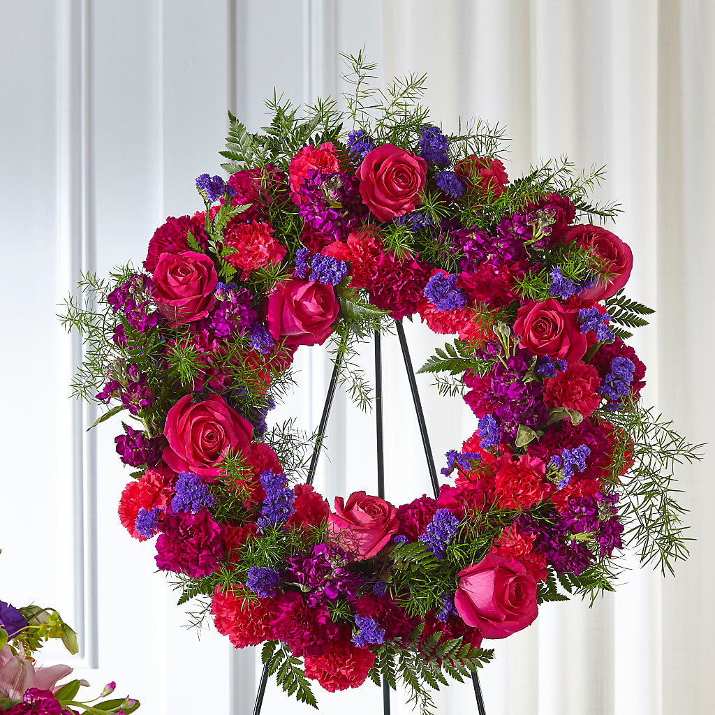 Calming Colors Wreath – MONA'S BOUQUETS, Bacliff TX