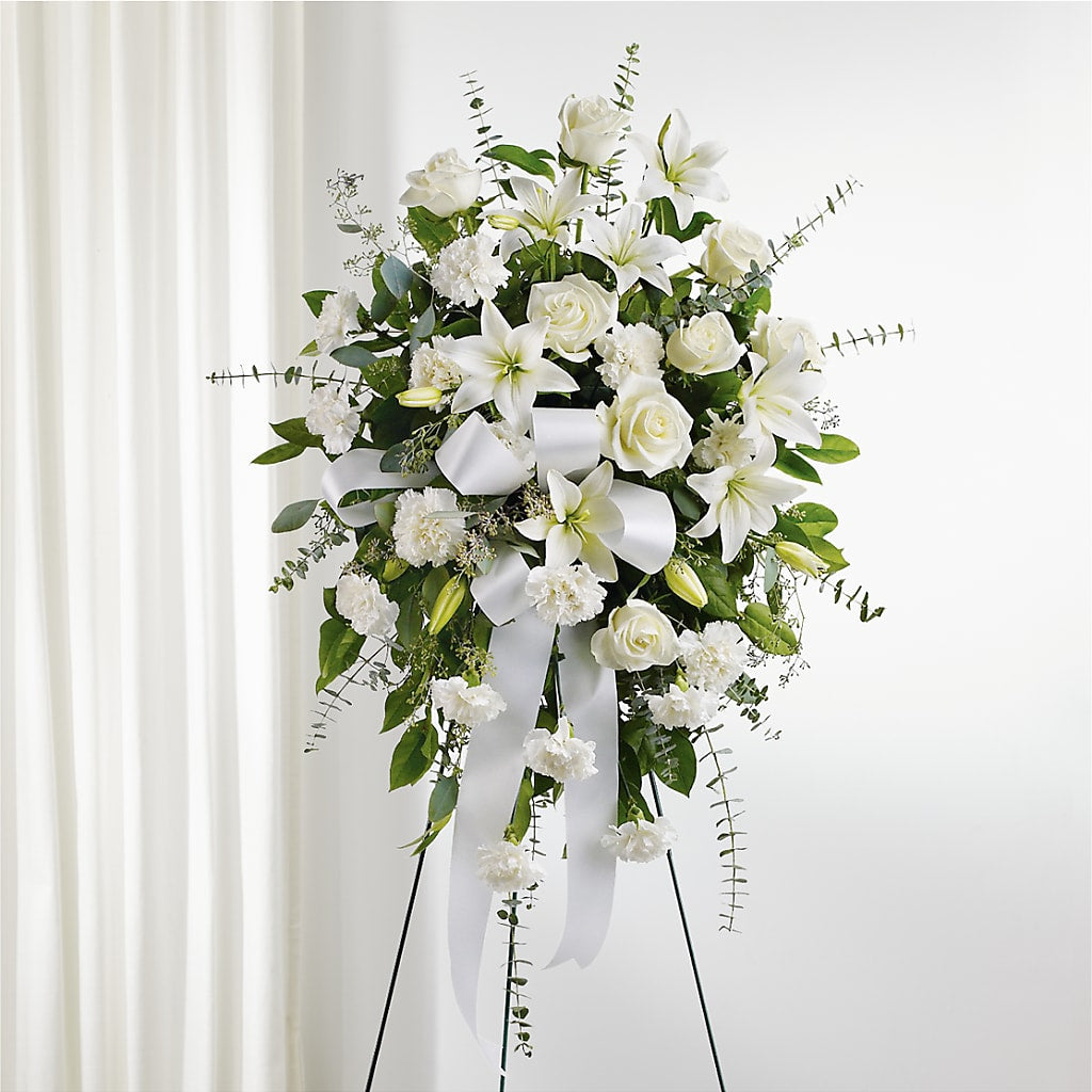 With Care Standing Spray – MONA'S BOUQUETS, Bacliff TX