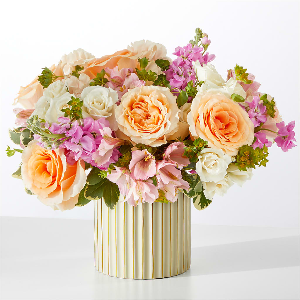 Paradise Bouquet with Ivory Vase – MONA'S BOUQUETS, Bacliff TX