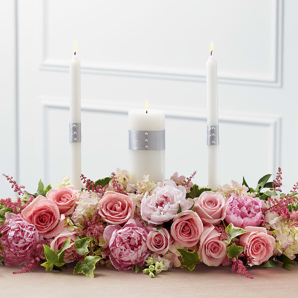 Worldwide Romance Unity Candle Arrangement – MONA'S BOUQUETS, Bacliff TX