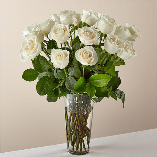 Long Stem White Rose Bouquet – MONA'S BOUQUETS, Bacliff TX