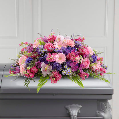 Glorious Garden Casket Spray – MONA'S BOUQUETS, Bacliff TX