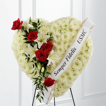 Heartfelt Hero Standing Heart – MONA'S BOUQUETS, Bacliff TX