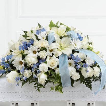 Tender Treasure Casket Spray – MONA'S BOUQUETS, Bacliff TX