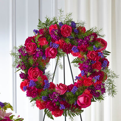 Calming Colors Wreath – MONA'S BOUQUETS, Bacliff TX