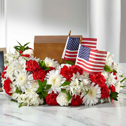 Spirit of Patriotism Cremation Adornment – MONA'S BOUQUETS, Bacliff TX
