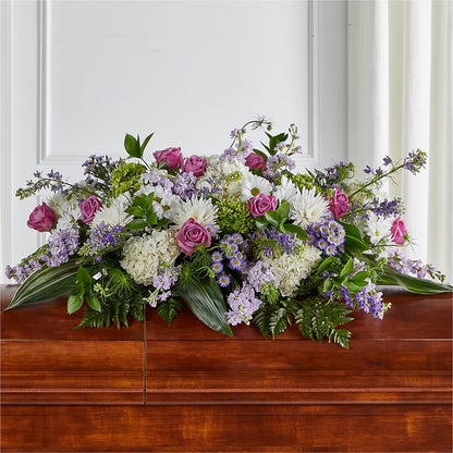 Meadows of Serenity Casket Spray – MONA'S BOUQUETS, Bacliff TX