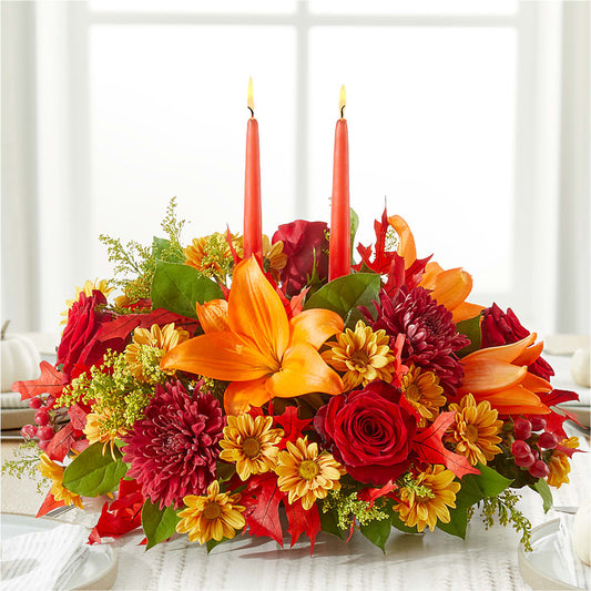 Autumn's Embrace Centerpiece – MONA'S BOUQUETS, Bacliff TX