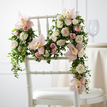 Orchid Rose Chair Décor – MONA'S BOUQUETS, Bacliff TX