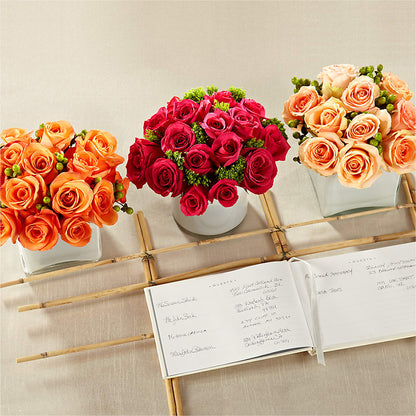 Dawn Rose Centerpiece – MONA'S BOUQUETS, Bacliff TX